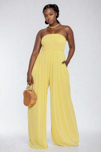 LET IT FLOW JUMPSUIT (WHITE & YELLOW)