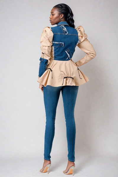 Panache Peplum Denim Jacket