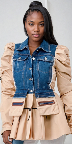 Panache Peplum Denim Jacket