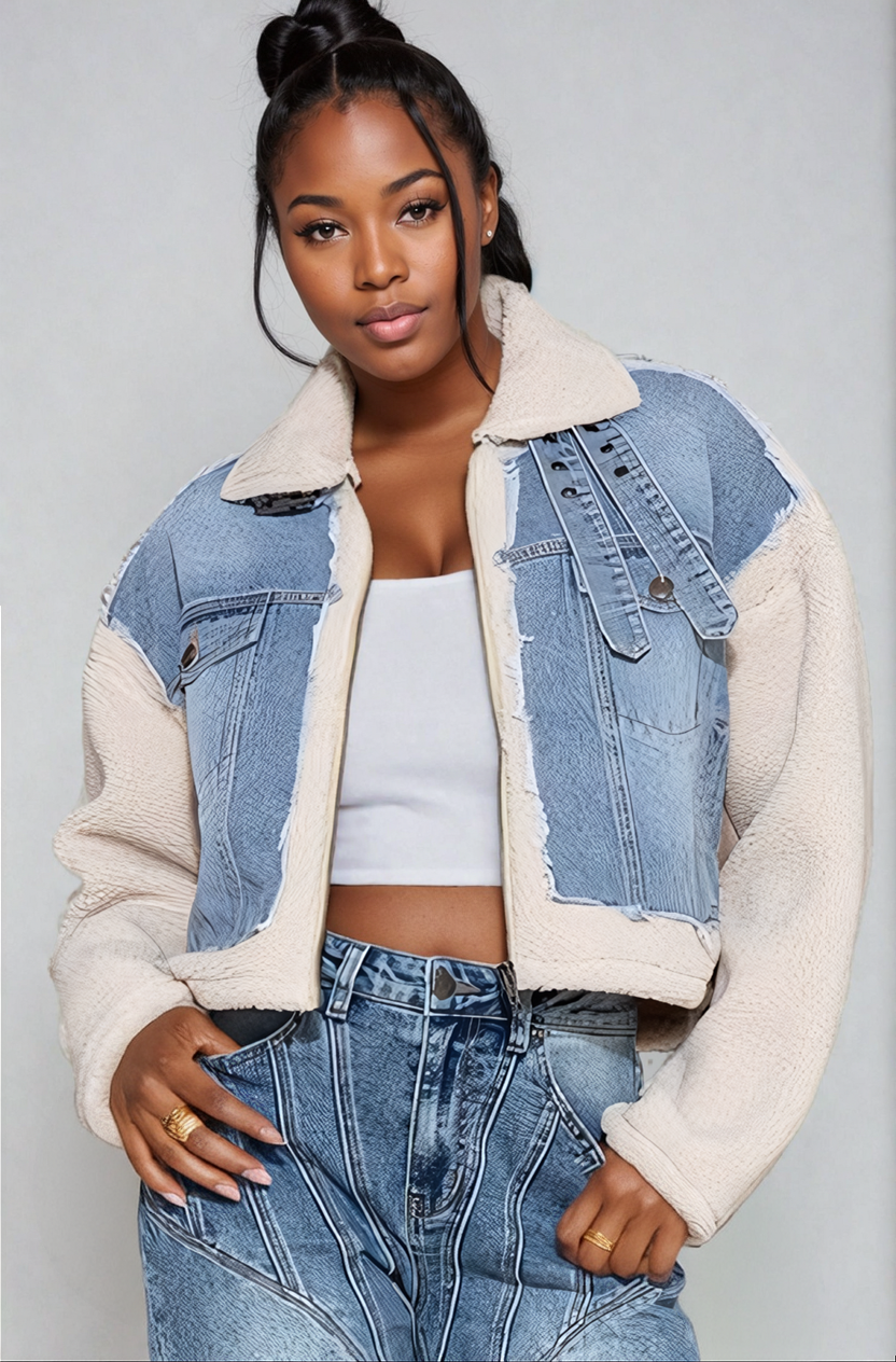 Denim Sherpa Jacket